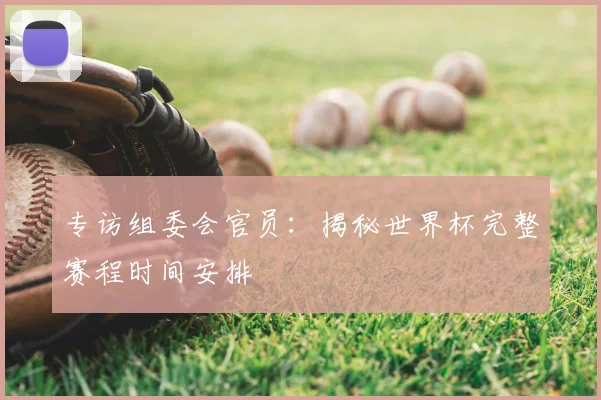 专访组委会官员：揭秘世界杯完整赛程时间安排